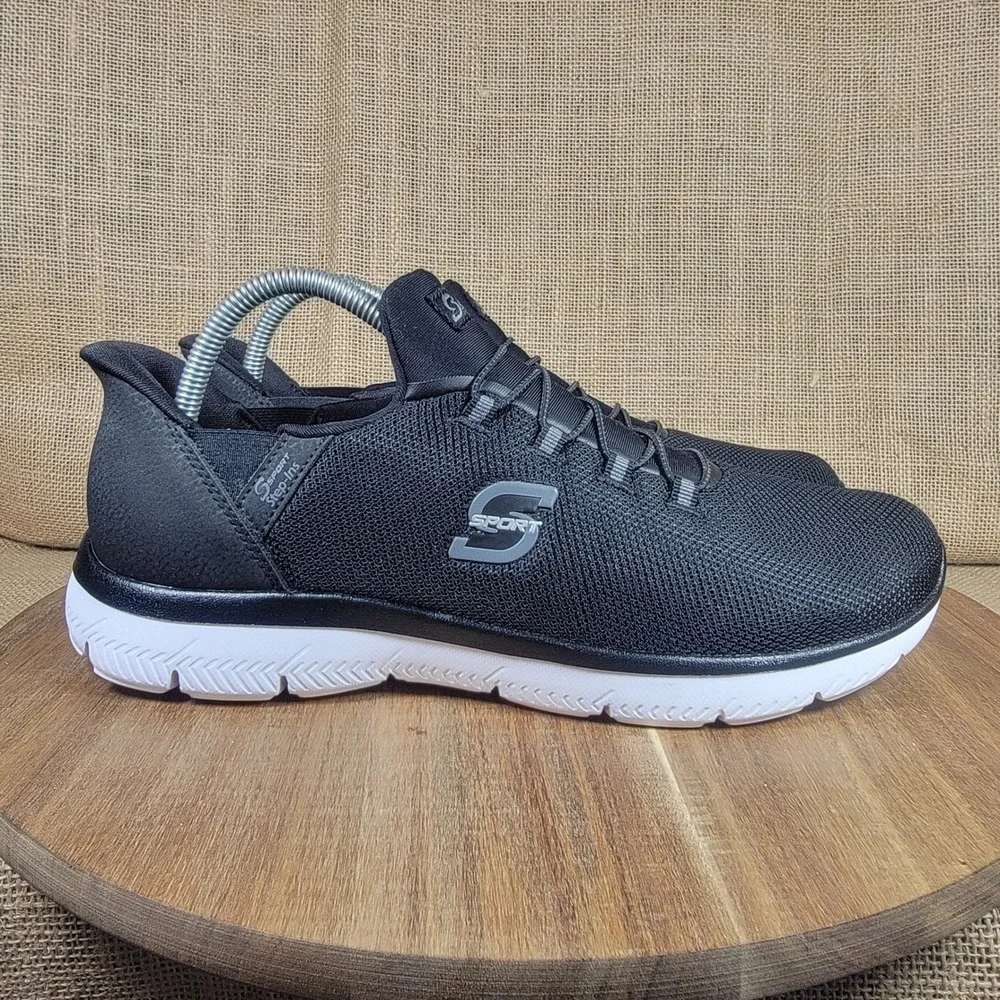 Skechers S Sport Hands Free Syrka Step-Ins Sneakers Memory Foam Black Men's 10